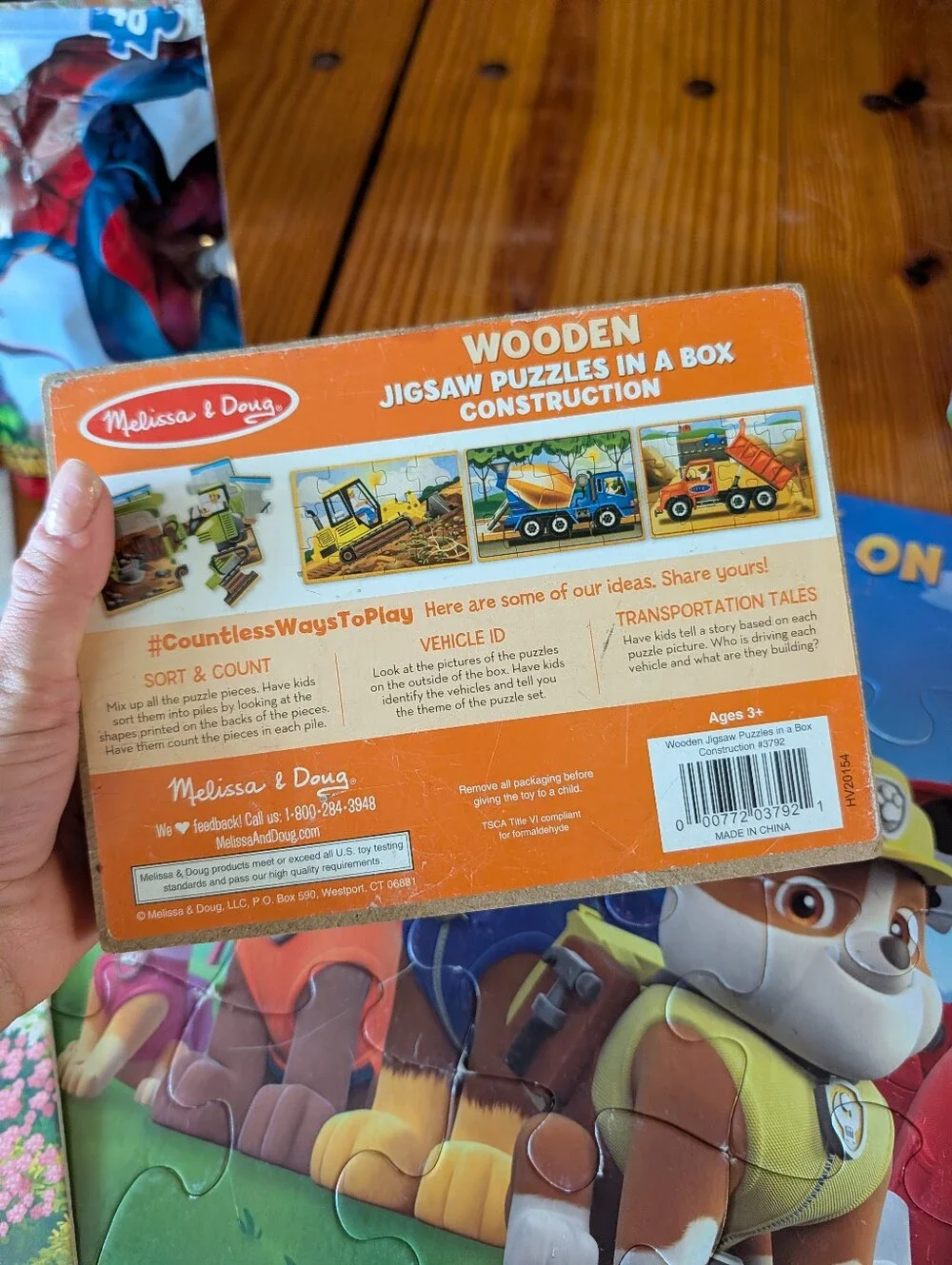 LOT of Puzzles: I Spy, Paw Patrol, Thomas, Spiderman Melissa & Doug Construction
